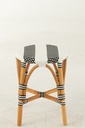 Stool Rattan Black/White Small