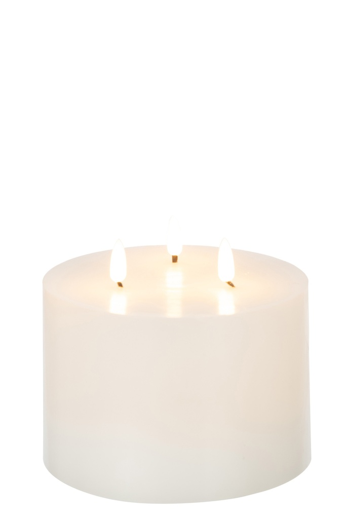 Bougie LED 3 flammes blanche