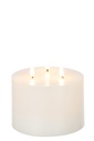 Bougie LED 3 flammes blanche