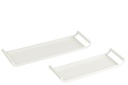 Lot de 2 plateaux rectangulaires en métal