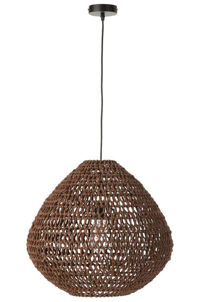 Ceiling Lamp Braided Metal Dark