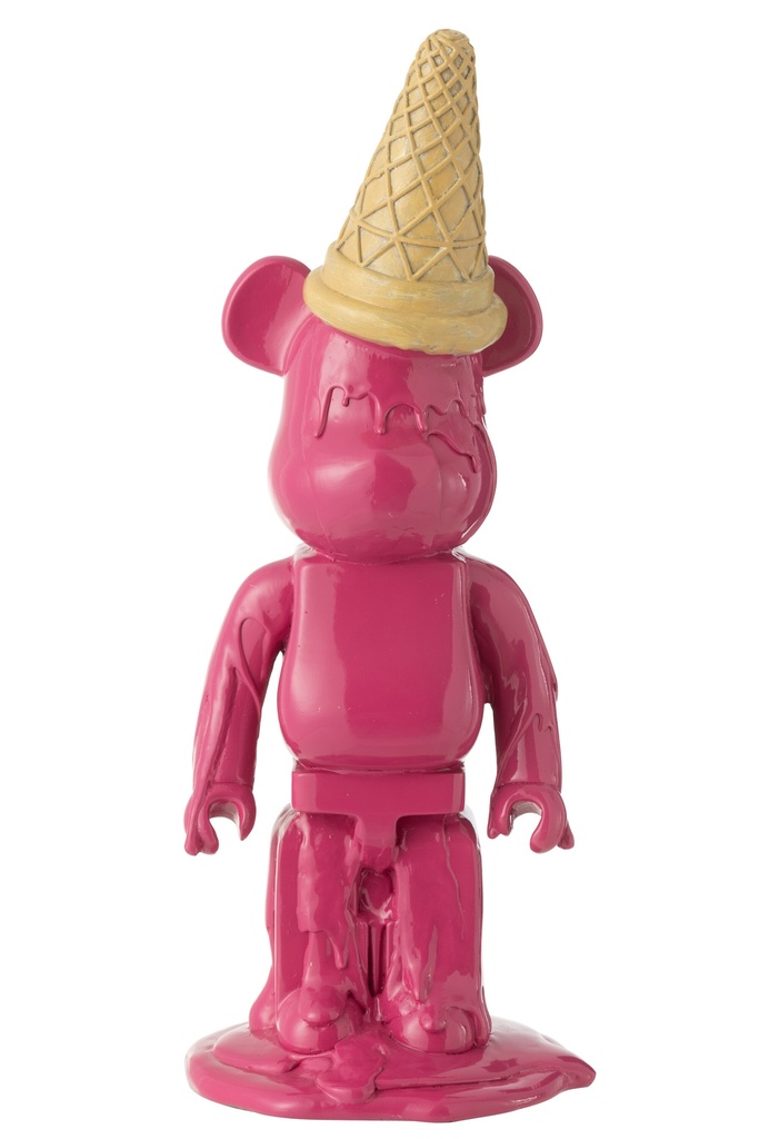 Cornet de glace ours en résine