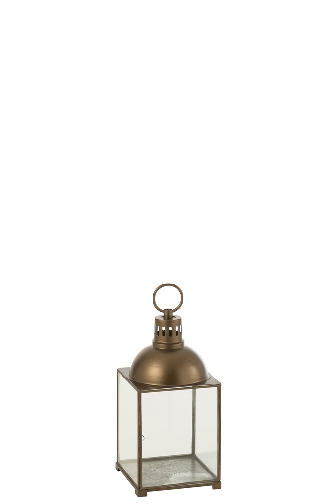 Lanterne Hagrid Verre/Fer Bronze S