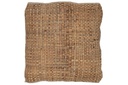 Coussin carré 1 face en roseau/textile
