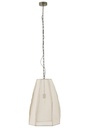 Plafonnier Poire Lin/Fer Blanc