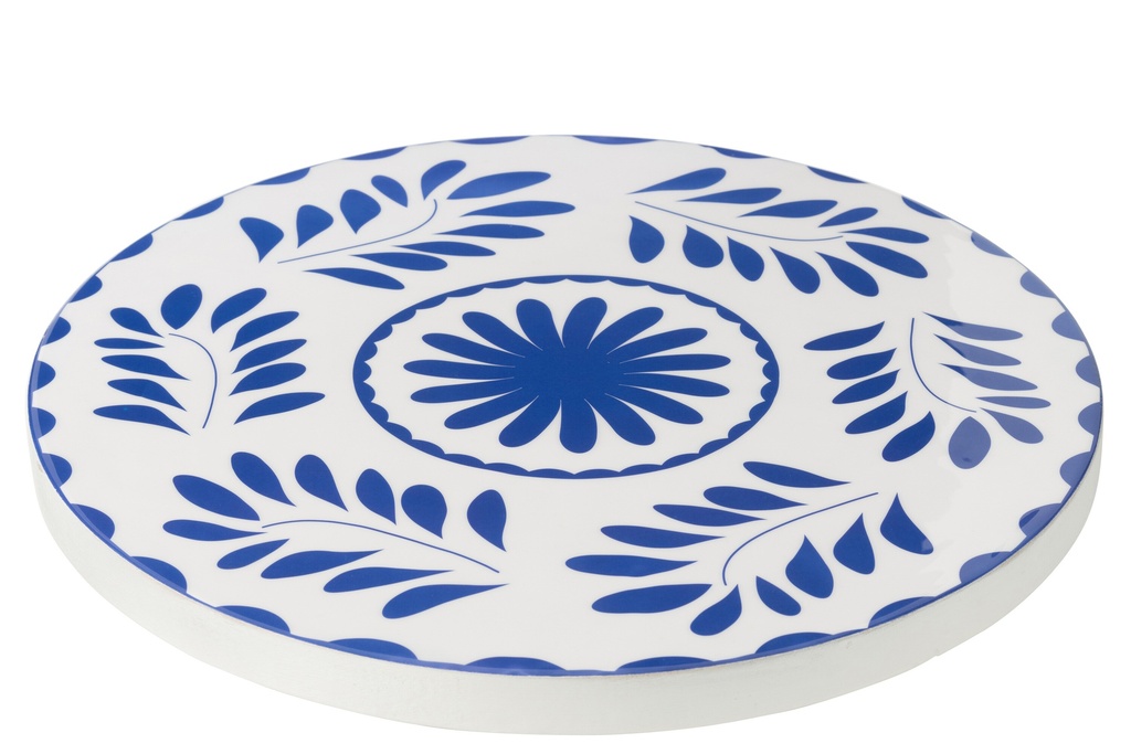 Plateau tournant à motif floral