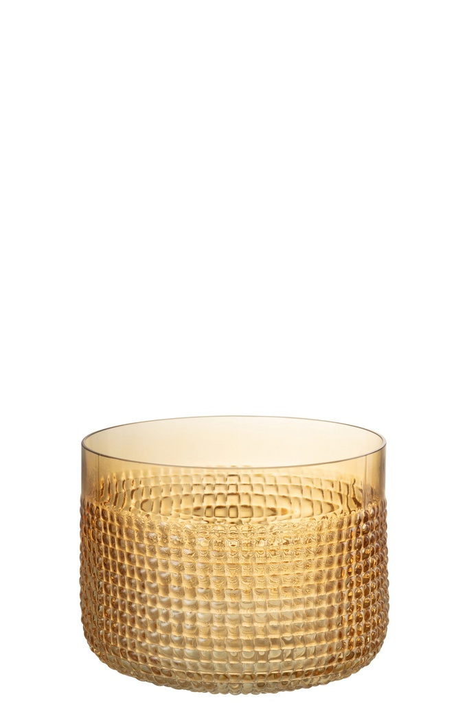 [30261] Vase Pattern Glass Orange Large