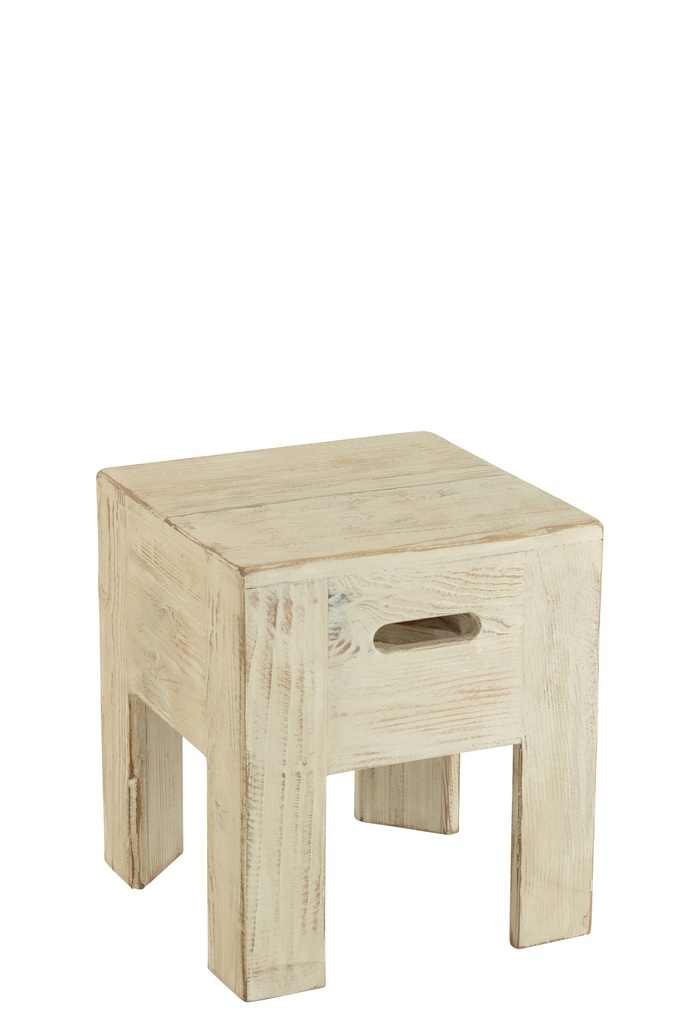 Tabouret Will en bois de pin blanc