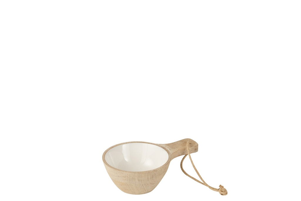 [11015] Bowl Cord Mango Wood Whitewash