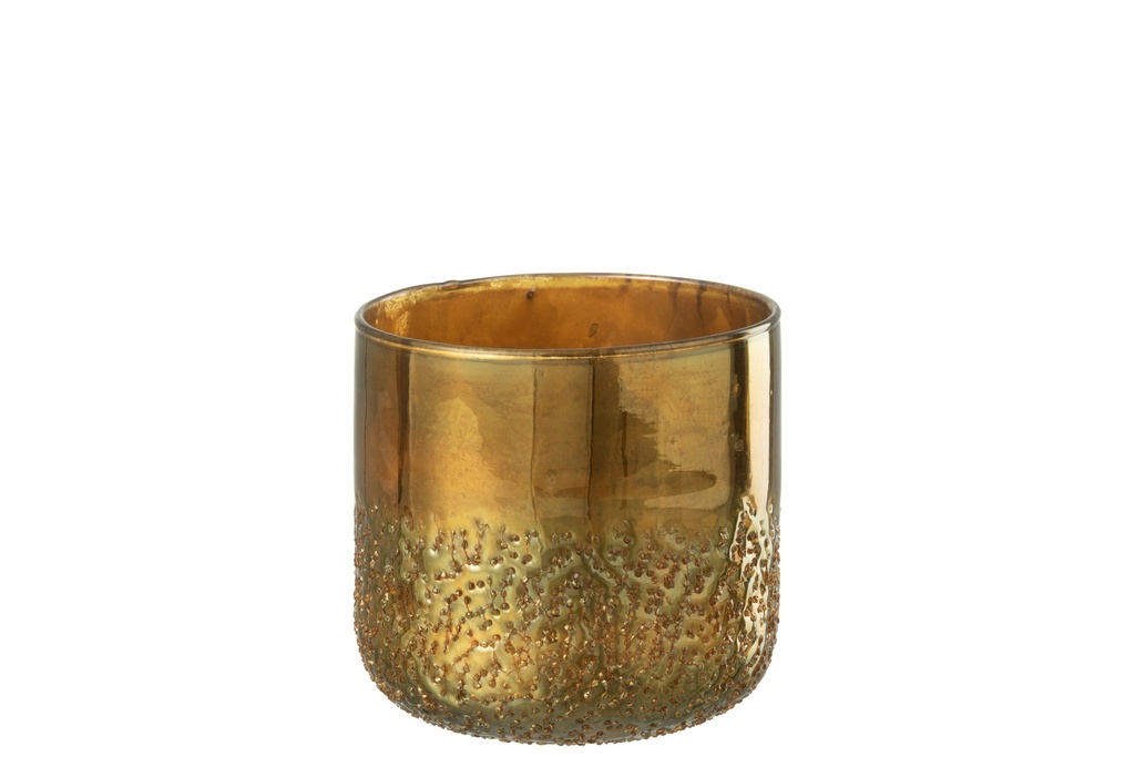 [35124] Hurricane Mirror Gold Glass Medium