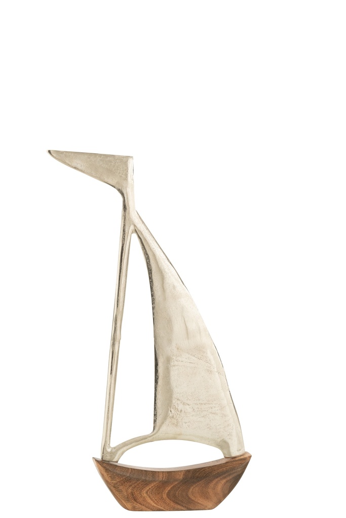 [40187] Boat Aluminium/Mango Silver/Natural Small