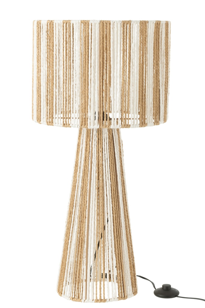 Table Lamp Stripes Strings Metal/Paper