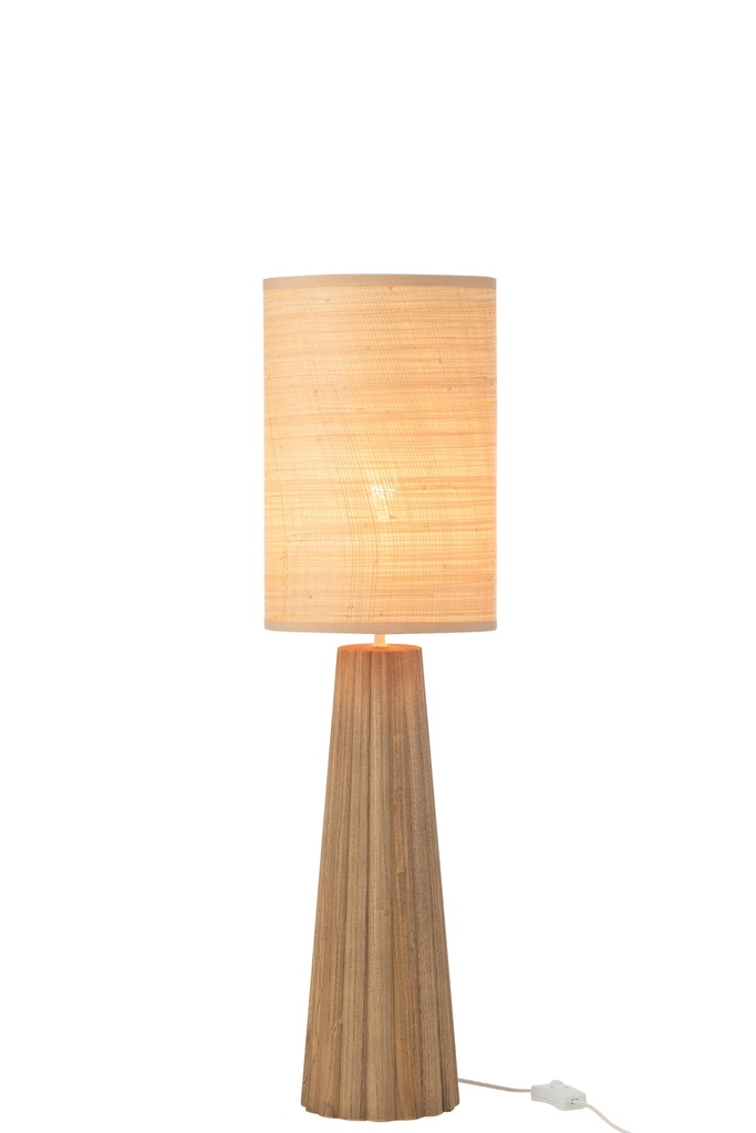 Lampe de table parapluie en bois d'Ailanthus
