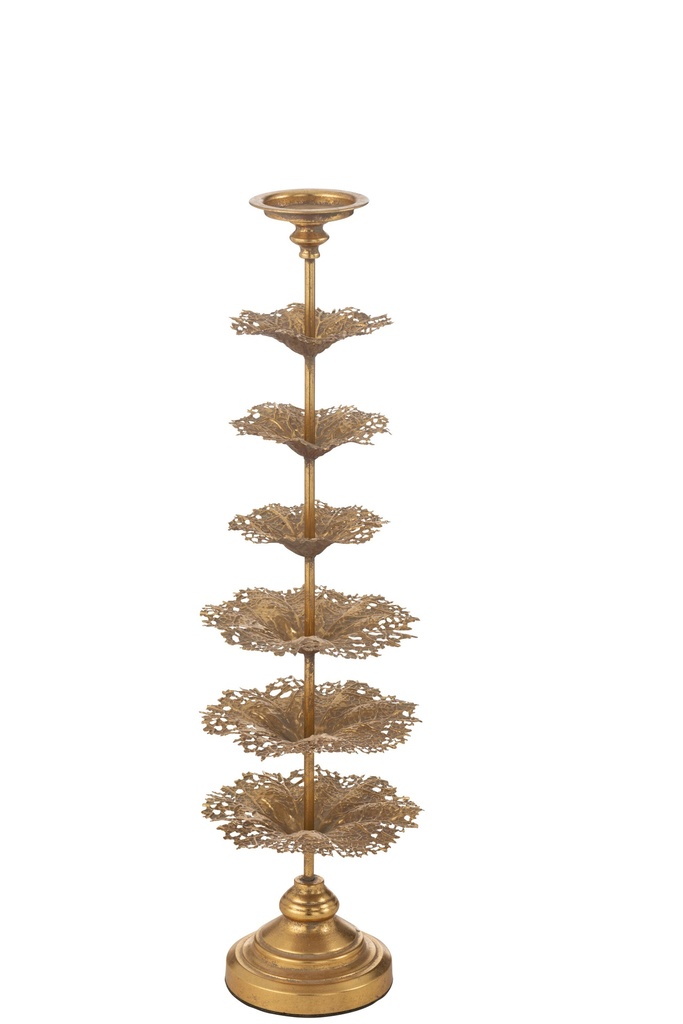 [46416] Bougeoir Arbre Métal Doré