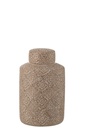 Jar Decorative Wabi Porcelain Beige/White