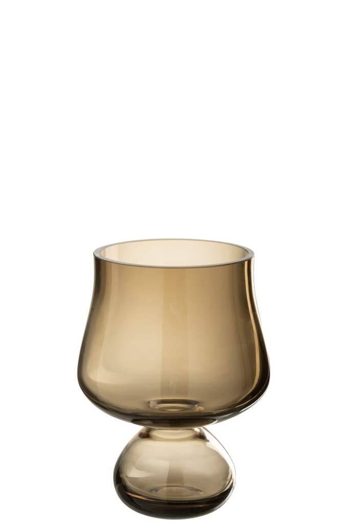 [58031] Vase Goblet Low Glass Gray