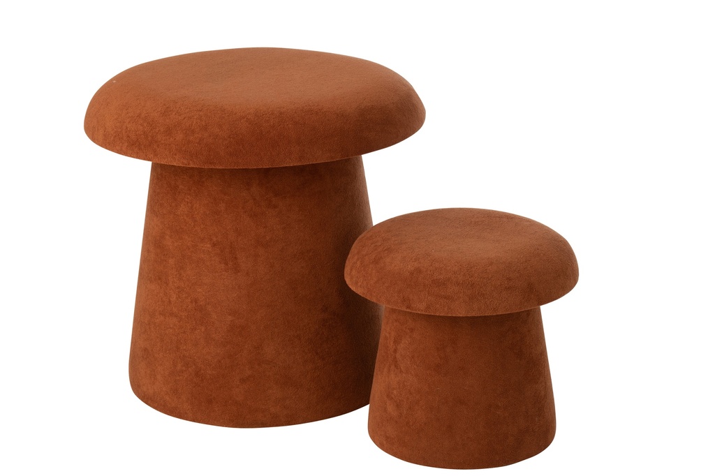 [55805] Lot de 2 tabourets champignon en MDF