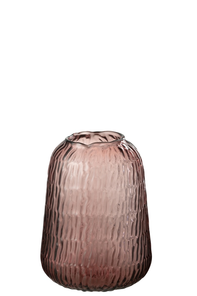 [49611] Vase Lolita Glass Pink Medium