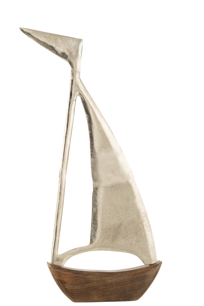 [40188] Boat Aluminium/Mango Silver/Natural Large