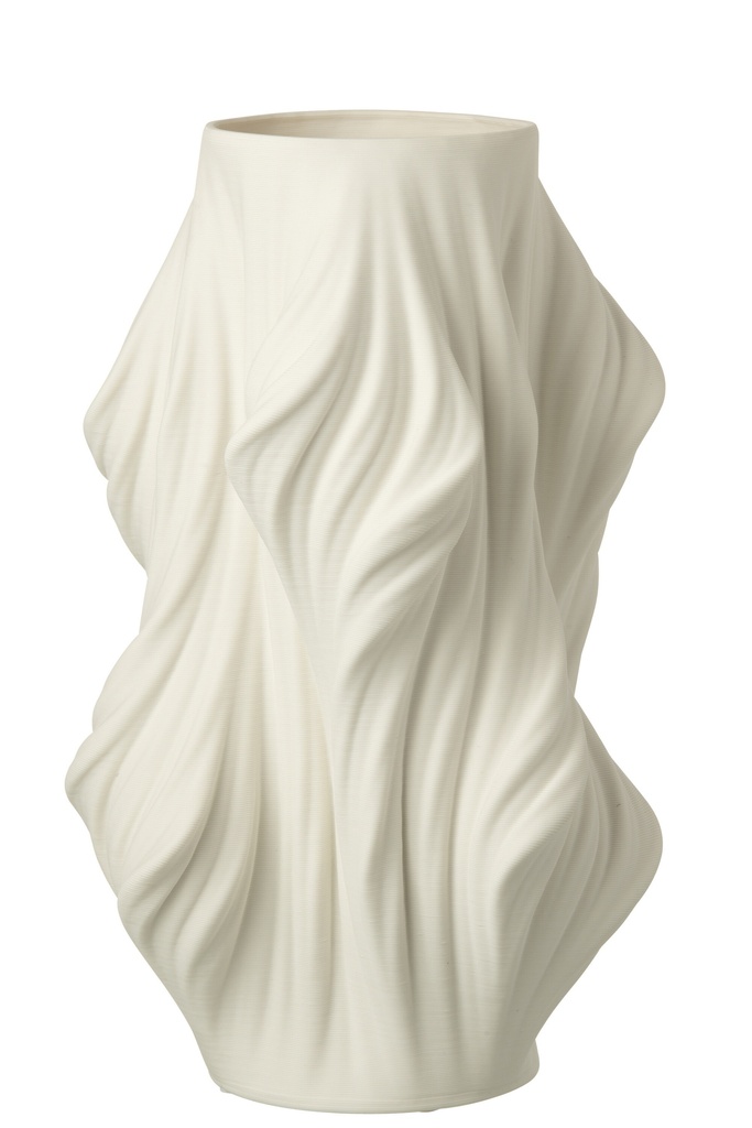 [58247] Vase en porcelaine irrégulière imprimé en 3D