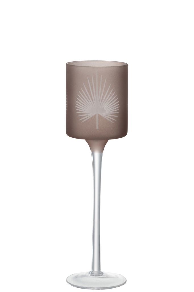 [21821] Tealight Holder On Foot Palm
