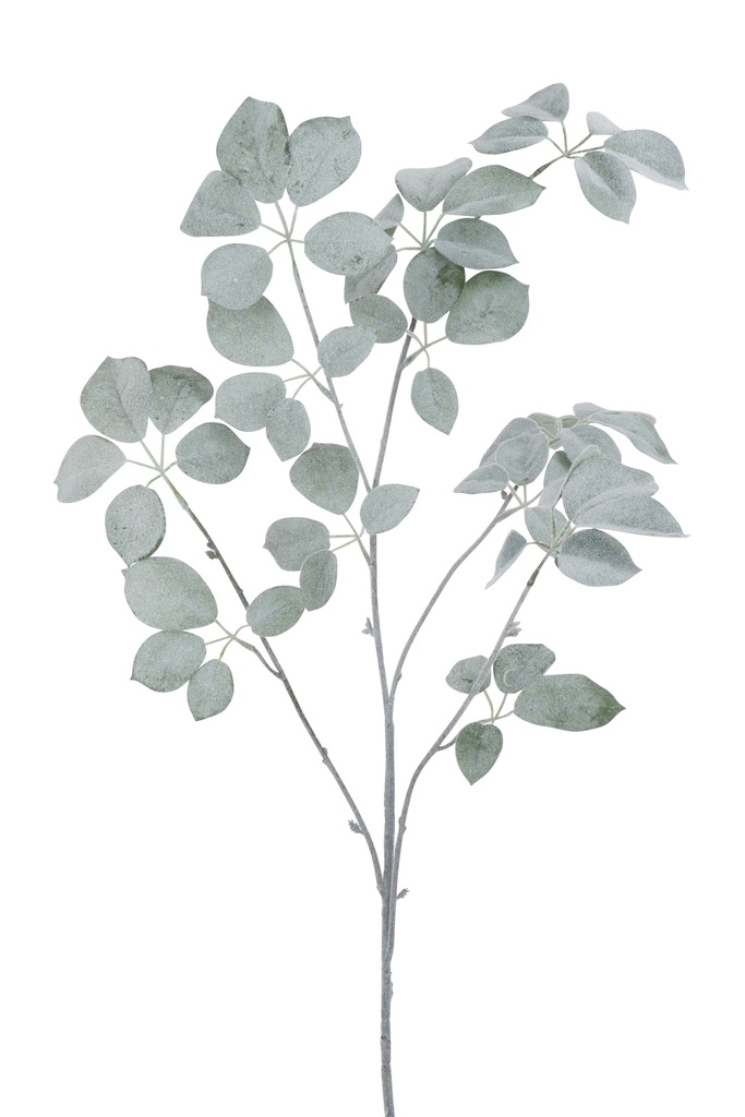 [37585] Branche Schefflera Floquée Plastique Vert