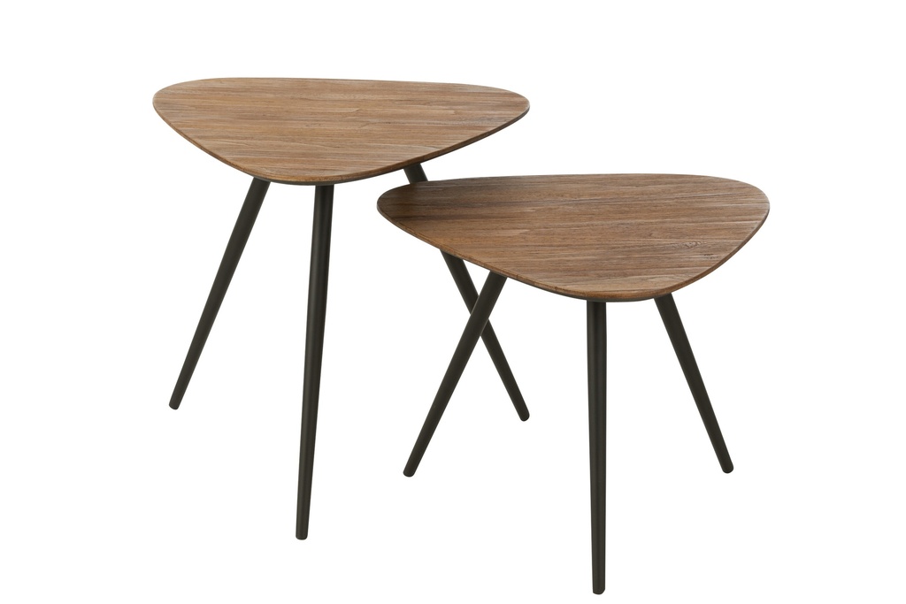 [40794] Ensemble de 2 tables triangulaires recyclées
