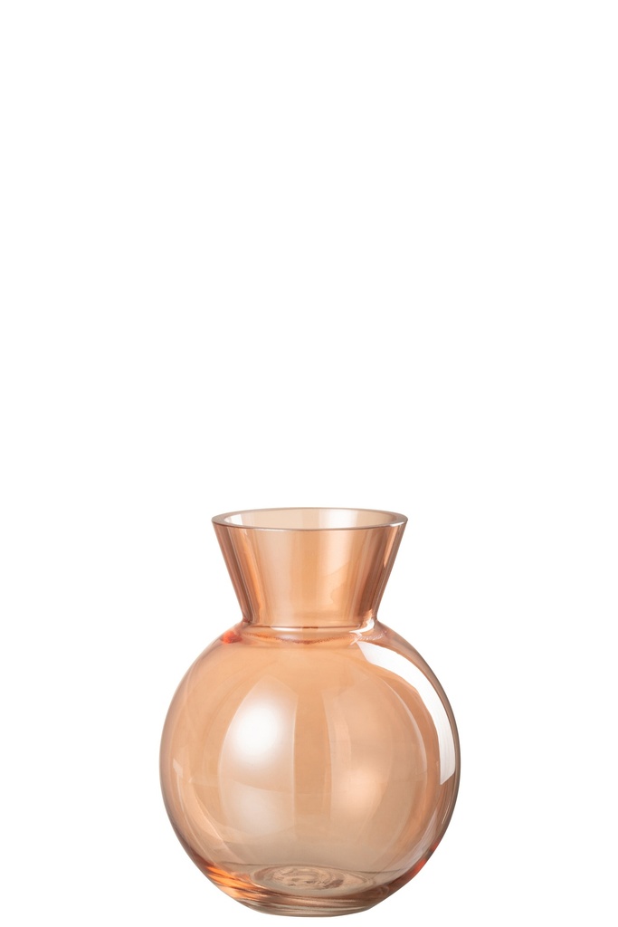 [30350] Vase Lucy Glass Orange Small