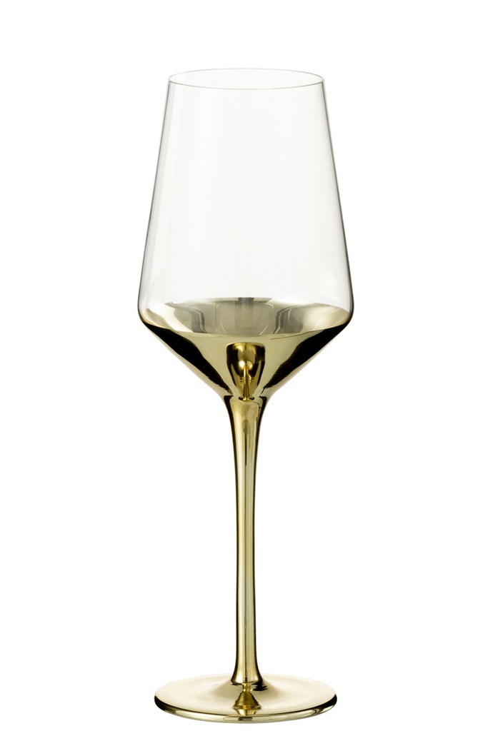 [36182] Wine Glass Glass Gold/Transparent