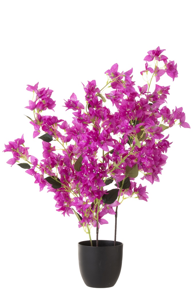 Pot de fleurs de cerisier artificiel violet