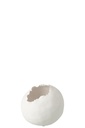 Flowerpot Irregular Clay White Medium