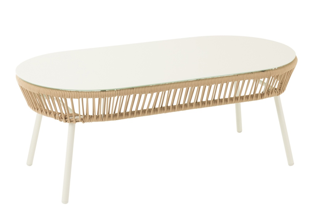 Table Poa Steel/Polyethylene White
