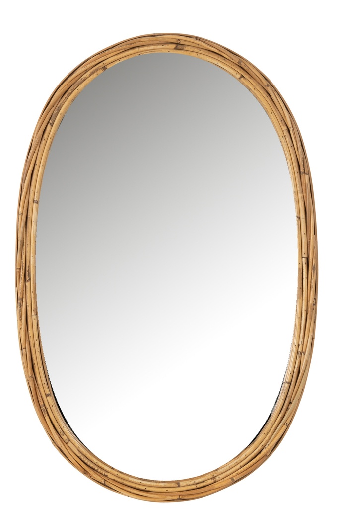 [40958] Mirror Ovalo Rattan/Glass Natural
