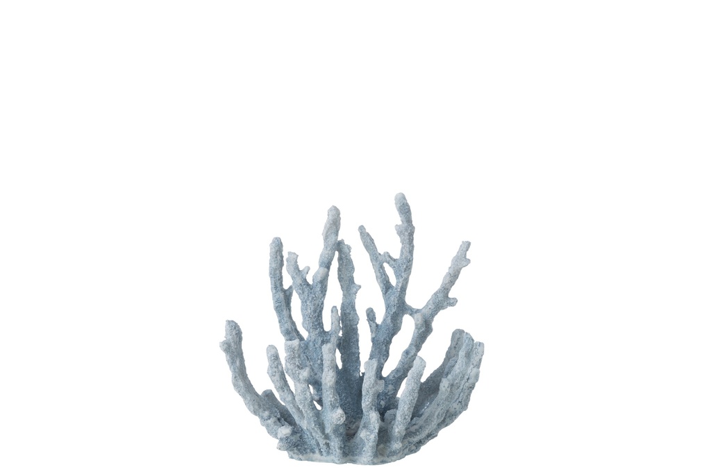 [60035] Coral Polyresin Light Blue Medium