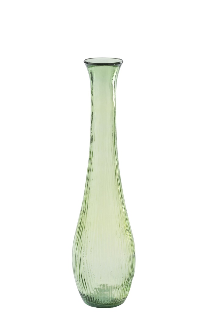[62652] Floor Vase Glass Light Green