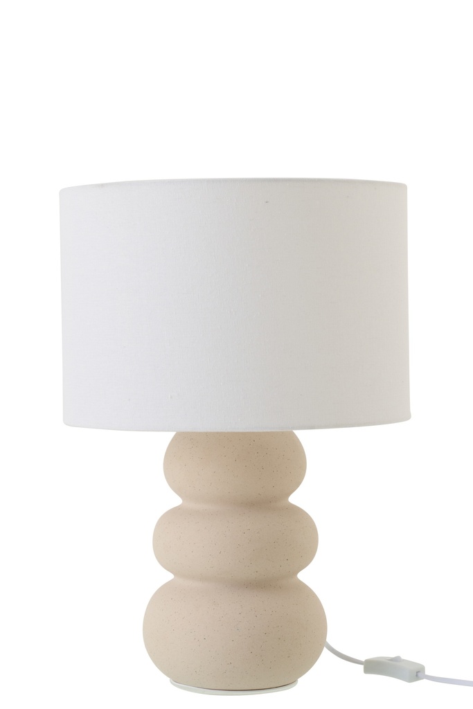 [64075] Table Lamp Victor Ceramic Off-White