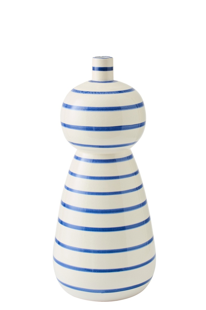 [62854] Floor Vase Ceramic Blue/White