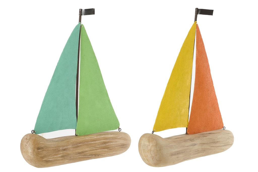 [64698] Sailboat Paulownia Wood Multi Large