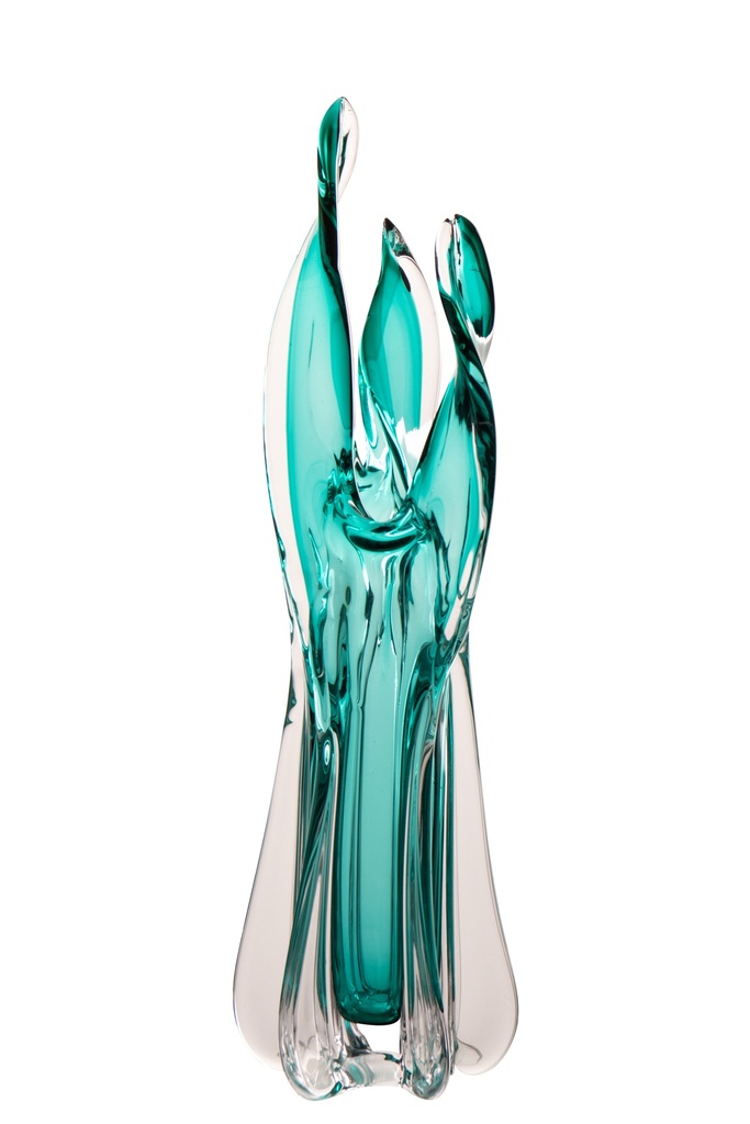 [63306] Vase Serena Glass Turquoise Large