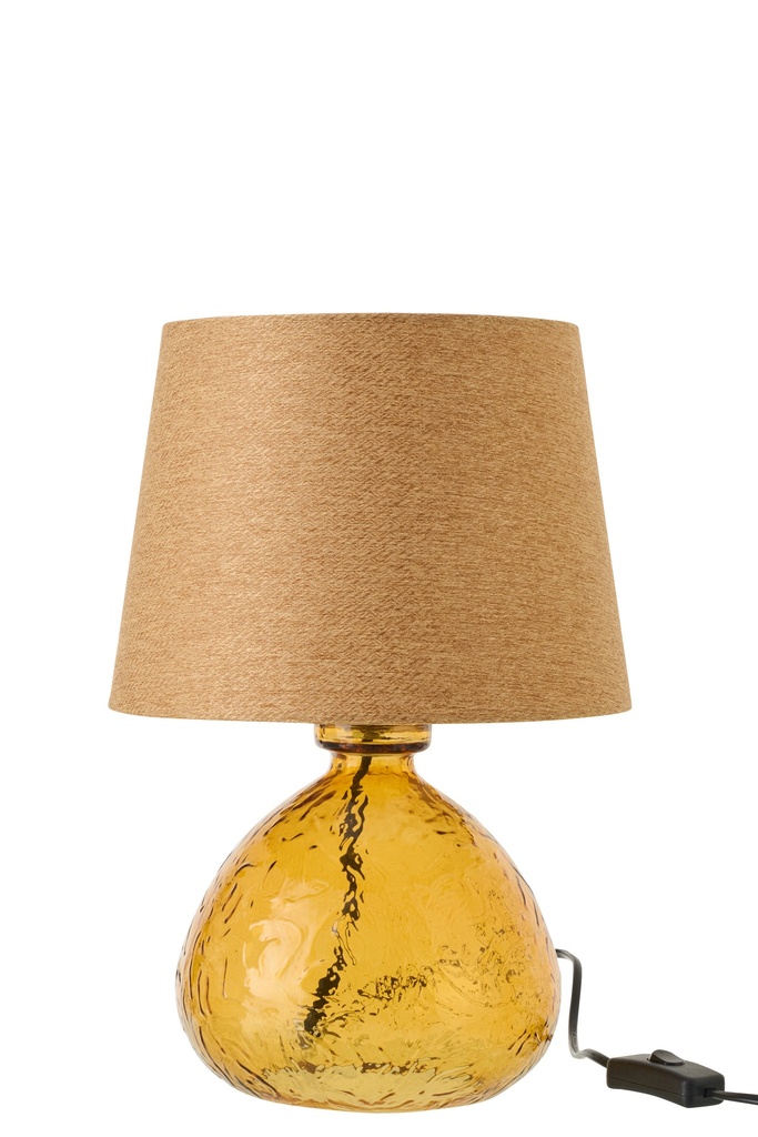 [63841] Table Lamp Ball Glass Ocher