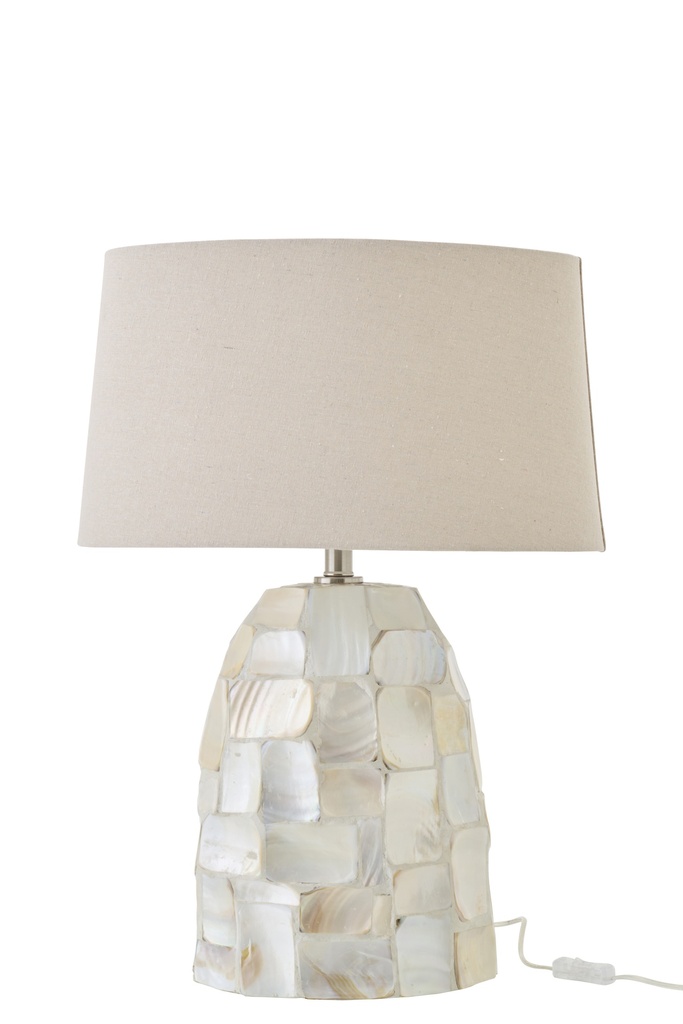 [63886] Table Lamp Pearl Effect Shell