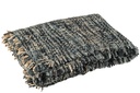 Plaid Tweed Polyester Blue/White