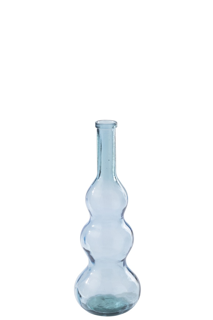 [62671] Floor Vase Glass Light Blue