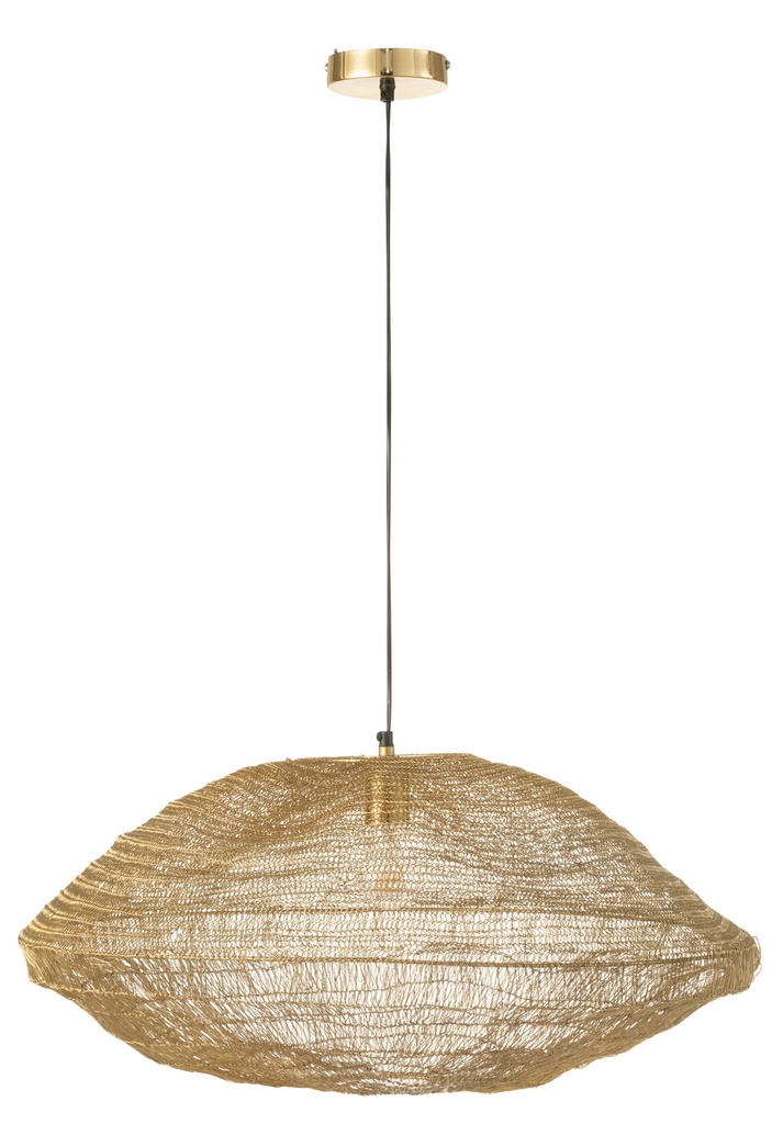 [37198] Hanging Lamp Net Metal Gold
