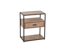 Sidetable Zigzag 1 Drawer Wood/Metal