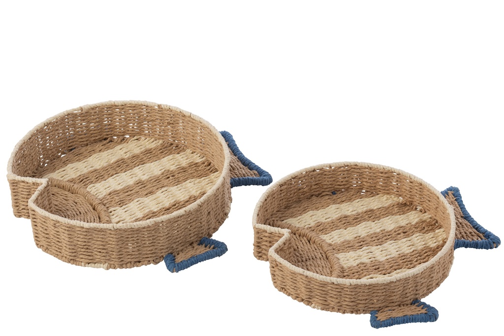 [61667] Set Of 2 Decorative Tray Fish