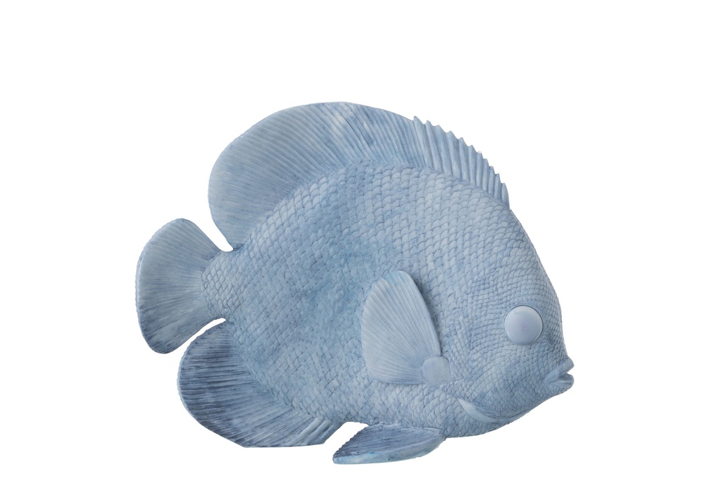 [60038] Fish Polyresin Light Blue Large