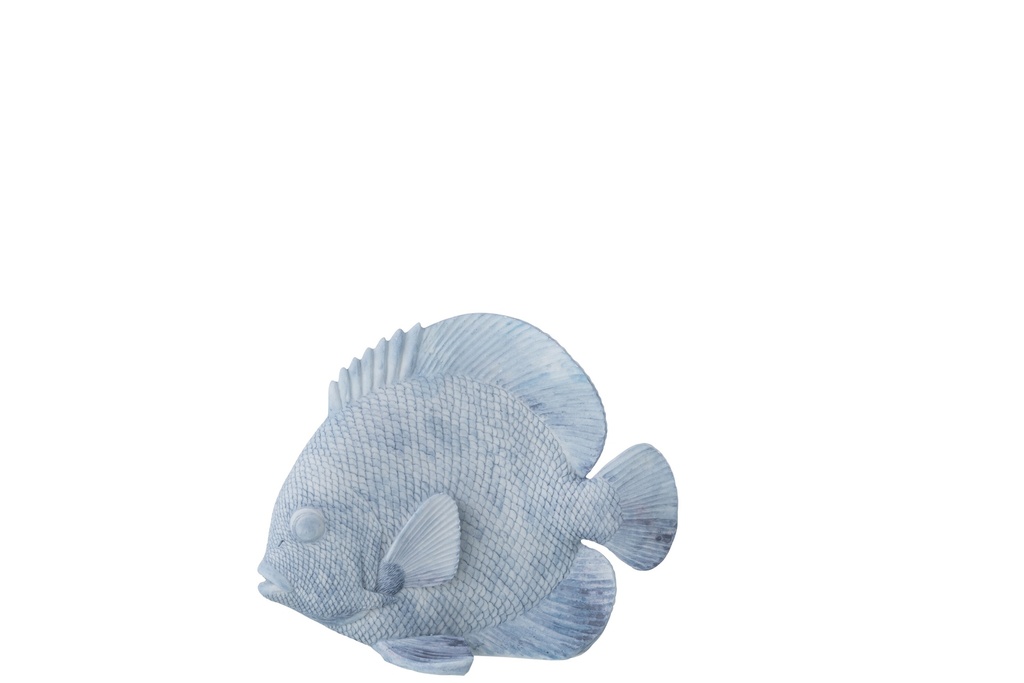 [60037] Fish Polyresin Light Blue Small