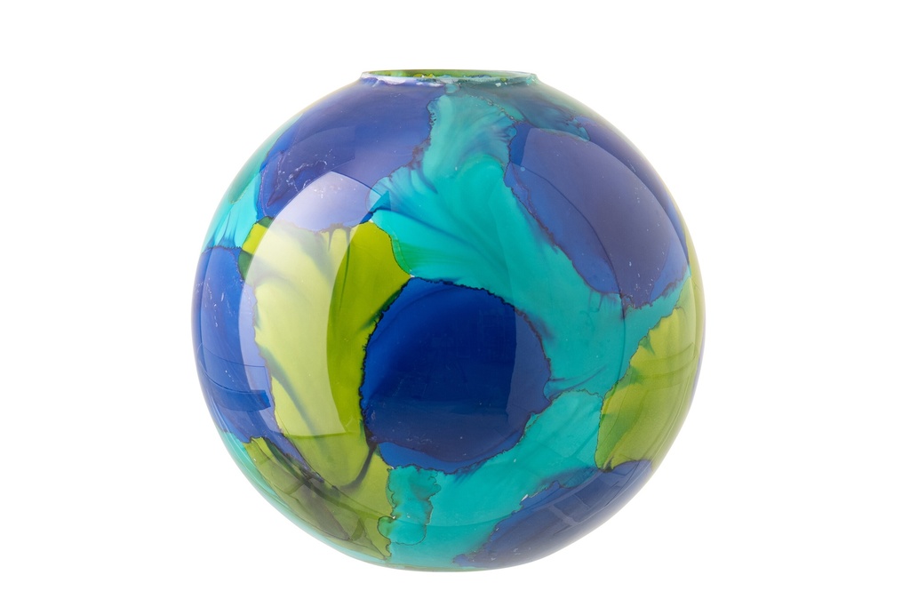 [62843] Vase Glass Azure Blue/Blue Large