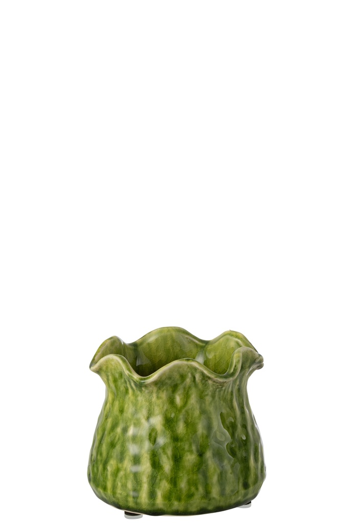 Flowerpot Ronny Irregular Clay Green
